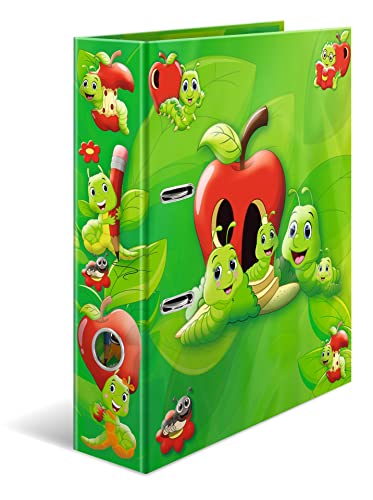 HERMA Ordner A4 Apfel-Grün Set, 10 Stück, 7 cm breit, Ringordner mit Kindergarten Motiv, bunter Aktenordner mit Innendruck für Jungen, Mädchen und Kinder HERMA Ordner A4 Apfel-Grün Set, 10 Stück, 7 cm breit, Ringordner mit Kindergarten Motiv, bunter Aktenordner mit Innendruck für Jungen, Mädchen und Kinder von HERMA