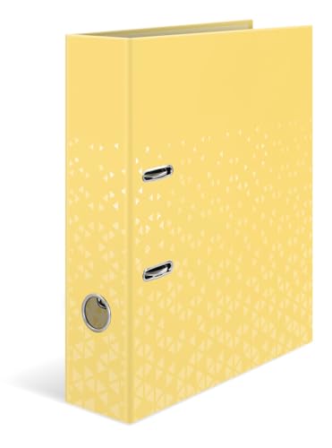 HERMA Ordner A4 Farbe Gelb Set, 5 Stück, 7 cm breit, Kinder Ringordner mit Muster, einfarbiger Aktenordner mit glänzender Veredelung und Innendruck für Jungen und Mädchen HERMA Ordner A4 Farbe Gelb Set, 5 Stück, 7 cm breit, Kinder Ringordner mit Muster, einfarbiger Aktenordner mit glänzender Veredelung und Innendruck für Jungen und Mädchen von HERMA