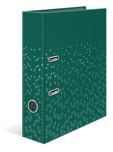 HERMA Ordner A4 Farbe Grün Set, 5 Stück, 7 cm breit, Kinder Ringordner mit Muster, einfarbiger Aktenordner mit glänzender Veredelung und Innendruck für Jungen und Mädchen HERMA Ordner A4 Farbe Grün Set, 5 Stück, 7 cm breit, Kinder Ringordner mit Muster, einfarbiger Aktenordner mit glänzender Veredelung und Innendruck für Jungen und Mädchen von HERMA