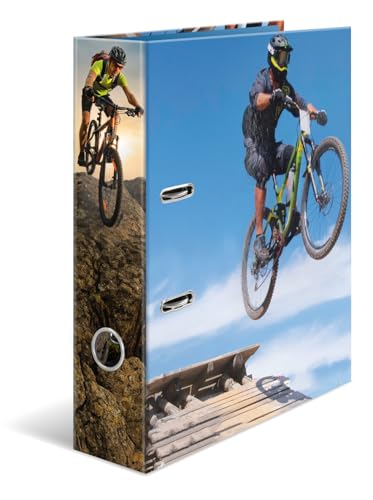 HERMA Ordner A4 Mountain Bike Set, 5 Stück, 7 cm breit, Kinder Ringordner mit Sport Motiv, bunter Aktenordner mit Innendruck für Jungen und Mädchen HERMA Ordner A4 Mountain Bike Set, 5 Stück, 7 cm breit, Kinder Ringordner mit Sport Motiv, bunter Aktenordner mit Innendruck für Jungen und Mädchen von HERMA