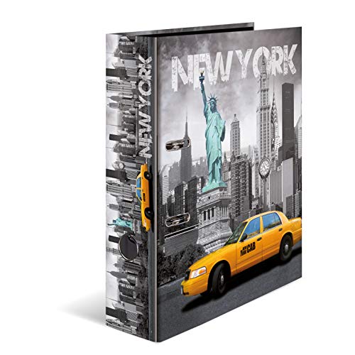HERMA Ordner A4 New York USA Set, 10 Stück, 7 cm breit, Kinder Ringordner mit Städte Motiv, bunter Aktenordner mit Innendruck für Jungen und Mädchen HERMA Ordner A4 New York USA Set, 10 Stück, 7 cm breit, Kinder Ringordner mit Städte Motiv, bunter Aktenordner mit Innendruck für Jungen und Mädchen von HERMA