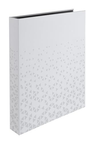 HERMA Ringbücher A4 Weiß Set, 12 Stück, schmal, 4 Ringe, 46 mm breit, Ringordner mit veredeltem Dreieck Muster und Softtouch Oberfläche, Hardcover Ordner für Fotohüllen Prospekthüllen Sammelhüllen HERMA Ringbücher A4 Weiß Set, 12 Stück, schmal, 4 Ringe, 46 mm breit, Ringordner mit veredeltem Dreieck Muster und Softtouch Oberfläche, Hardcover Ordner für Fotohüllen Prospekthüllen Sammelhüllen von HERMA