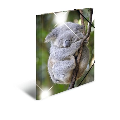 HERMA Sammelmappe A3 Koala, Kinder Eckspanner-Mappe aus Kunststoff mit Tier Motiv, Hochglanz-Optik, Gummizug, Innenklappen und Innendruck für Jungen und Mädchen HERMA Sammelmappe A3 Koala, Kinder Eckspanner-Mappe aus Kunststoff mit Tier Motiv, Hochglanz-Optik, Gummizug, Innenklappen und Innendruck für Jungen und Mädchen von HERMA