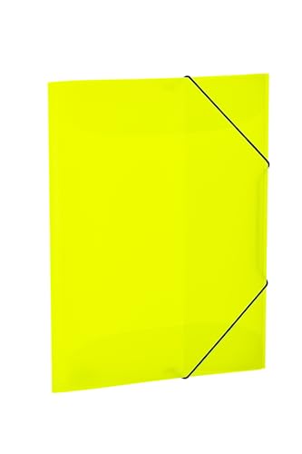 HERMA Sammelmappe A3 Neon Gelb Transluzent, Eckspanner-Mappe aus Kunststoff mit Gummizug und Innenklappen für Kinder, Jungen und Mädchen HERMA Sammelmappe A3 Neon Gelb Transluzent, Eckspanner-Mappe aus Kunststoff mit Gummizug und Innenklappen für Kinder, Jungen und Mädchen von HERMA