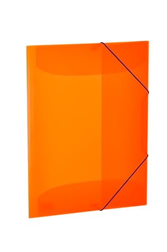 HERMA Sammelmappe A3 Neon Orange Transluzent, Eckspanner-Mappe aus Kunststoff mit Gummizug und Innenklappen für Kinder, Jungen und Mädchen HERMA Sammelmappe A3 Neon Orange Transluzent, Eckspanner-Mappe aus Kunststoff mit Gummizug und Innenklappen für Kinder, Jungen und Mädchen von HERMA