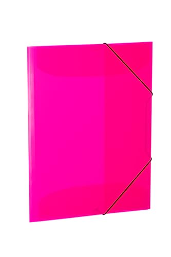 HERMA Sammelmappe A3 Neon Pink Rosa Transluzent, Eckspanner-Mappe aus Kunststoff mit Gummizug und Innenklappen für Kinder, Jungen und Mädchen HERMA Sammelmappe A3 Neon Pink Rosa Transluzent, Eckspanner-Mappe aus Kunststoff mit Gummizug und Innenklappen für Kinder, Jungen und Mädchen von HERMA