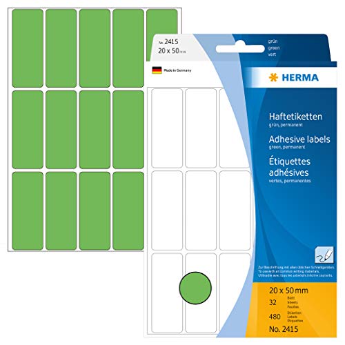 HERMA Vielzweck-Etiketten 20x50mm grün 480 St. HERMA Vielzweck-Etiketten 20x50mm grün 480 St. von HERMA