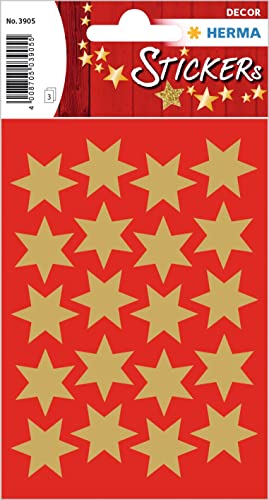 HERMA 3905 Aufkleber Sterne Gold groß, 60 Stück, 21 mm, Stern Sticker aus Papier, Weihnachtssticker Sternaufkleber für Weihnachten Geschenke Adventskalender Dekoration Kinder Belohnung DIY Basteln HERMA 3905 Aufkleber Sterne Gold groß, 60 Stück, 21 mm, Stern Sticker aus Papier, Weihnachtssticker Sternaufkleber für Weihnachten Geschenke Adventskalender Dekoration Kinder Belohnung DIY Basteln von HERMA
