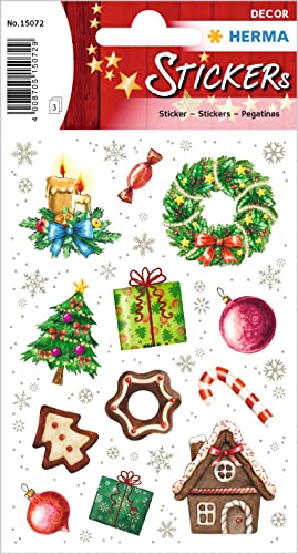 HERMA 15072 Aufkleber Weihnachtsmotive, 36 Stück, Weihnachten Sticker mit Lebkuchen Weihnachtskugel Weihnachtskerzen, Kinder Etiketten für Weihnachtsdeko Geschenke Adventskalender Winter Dekoration HERMA 15072 Aufkleber Weihnachtsmotive, 36 Stück, Weihnachten Sticker mit Lebkuchen Weihnachtskugel Weihnachtskerzen, Kinder Etiketten für Weihnachtsdeko Geschenke Adventskalender Winter Dekoration von HERMA
