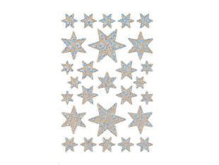 Herma 3917 Sticker DECOR Sterne 6-zackig, silber/irisierende Folie; Sie erhalten 10 Packungen mit je 27 Stück Herma 3917 Sticker DECOR Sterne 6-zackig, silber/irisierende Folie; Sie erhalten 10 Packungen mit je 27 Stück von HERMA