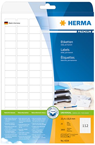 Herma 4334 SuperPrint Etiketten 25,4x16,9cm 25Bogen/2800Stück Herma 4334 SuperPrint Etiketten 25,4x16,9cm 25Bogen/2800Stück von HERMA