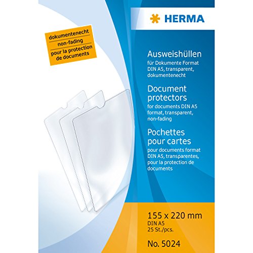 Herma 5024 Ausweissteckhüllen A5 transparent von HERMA