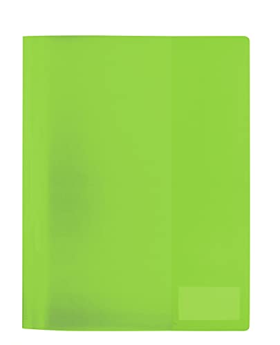 HERMA 19494 Schnellhefter A4 Transluzent Hellgrün, 3 Stück, Sichthefter aus Kunststoff mit Beschriftungsetikett, Einstecktasche & Metallheftzunge, stabiles Plastik Schnellhefter Set für Schule & Büro von HERMA
