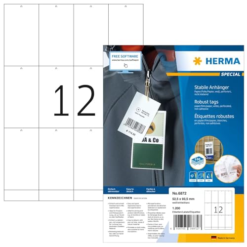 Herma Special - Nicht klebende Etiketten, perforiert - weiß Herma Special - Nicht klebende Etiketten, perforiert - weiß von HERMA