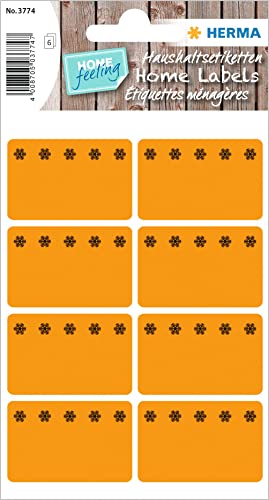 HERMA 3774 Tiefkühletiketten, 48 Stück, 26 x 40 mm, 8 pro Bogen, selbstklebend, matt, blanko Papier Gefrieretiketten zum Beschriften, Klebeetiketten Aufkleber für Gefriergut, orange HERMA 3774 Tiefkühletiketten, 48 Stück, 26 x 40 mm, 8 pro Bogen, selbstklebend, matt, blanko Papier Gefrieretiketten zum Beschriften, Klebeetiketten Aufkleber für Gefriergut, orange von HERMA