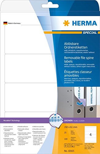 Rückenschild Movables ws HERMA 10165 192x61mm Rückenschild Movables ws HERMA 10165 192x61mm von HERMA