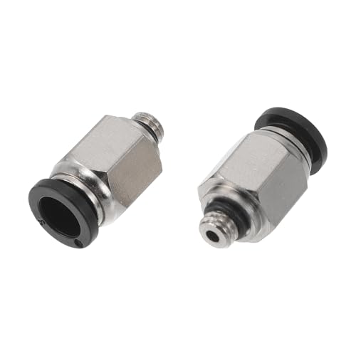 HEROFFIX Push To Connect Luftanschlüsse 15/64" Gewinde Männlich Luftleitung Schnellverbinder Kunststoff Metall M5 2 Stück Schwarz Silberton HEROFFIX Push To Connect Luftanschlüsse 15/64" Gewinde Männlich Luftleitung Schnellverbinder Kunststoff Metall M5 2 Stück Schwarz Silberton von HEROFFIX