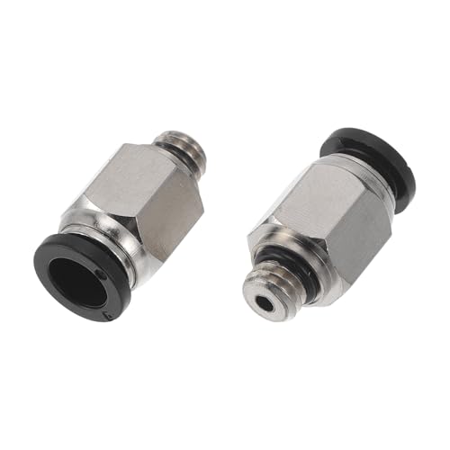 HEROFFIX Push to Connect Luftanschlüsse 15/64" Gewinde Männlich Luftleitung Schnellverbinder Kunststoff Metall M6 2 Stück Schwarz Silberton HEROFFIX Push to Connect Luftanschlüsse 15/64" Gewinde Männlich Luftleitung Schnellverbinder Kunststoff Metall M6 2 Stück Schwarz Silberton von HEROFFIX