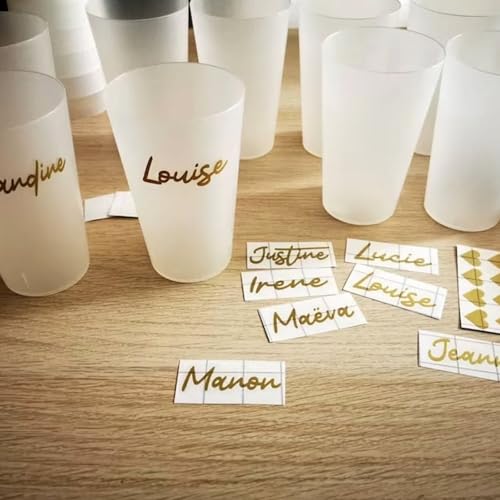 2 Stück Personalisierte Vinyl Sticker, Vinyl Schriftzug, Aufkleber For Geschenkboxen, Geburtstag, Hochzeit, Wasserflasche 2 Stück Personalisierte Vinyl Sticker, Vinyl Schriftzug, Aufkleber For Geschenkboxen, Geburtstag, Hochzeit, Wasserflasche von HERSTL