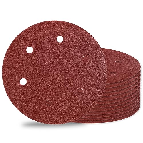 HERZO 60 Stück Schleifpapier 225mm Klett Schleifscheiben 225mm Körnung P80,P100,P120,P150,P180,P240 6 Loch für Trockenbauschleifer Exzenterschleifer Schleifgiraffe HERZO 60 Stück Schleifpapier 225mm Klett Schleifscheiben 225mm Körnung P80,P100,P120,P150,P180,P240 6 Loch für Trockenbauschleifer Exzenterschleifer Schleifgiraffe von HERZO