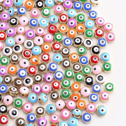 HERZWILD 100pcs Evil Eye Perlen zum Auffädeln Augen perlen bunt DIY-Schmuck für Armbänder Halskette Schmuck herstellen Für DIY Schmuckherstellung HERZWILD 100pcs Evil Eye Perlen zum Auffädeln Augen perlen bunt DIY-Schmuck für Armbänder Halskette Schmuck herstellen Für DIY Schmuckherstellung von HERZWILD