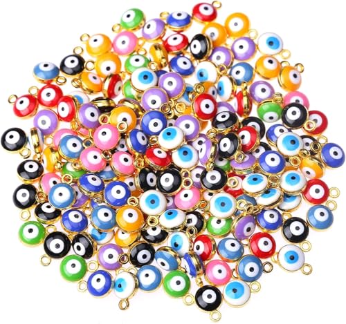HERZWILD 100pcs Evil Eye charms Augen Charm Anhänger Schmuckanhänger kettenanhänger DIY-Schmuck für Armbänder Halskette Schmuck herstellen HERZWILD 100pcs Evil Eye charms Augen Charm Anhänger Schmuckanhänger kettenanhänger DIY-Schmuck für Armbänder Halskette Schmuck herstellen von HERZWILD