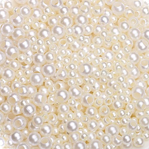 HERZWILD Beige Kunstperlen, großes Loch, Perlen, Acryl, 6/8/10 mm, gemischt, rund, locker, glänzend, poliert, für Armbänder, Halsketten, Haardekorationen, 1220 Stück HERZWILD Beige Kunstperlen, großes Loch, Perlen, Acryl, 6/8/10 mm, gemischt, rund, locker, glänzend, poliert, für Armbänder, Halsketten, Haardekorationen, 1220 Stück von HERZWILD