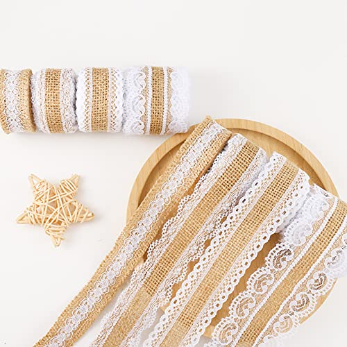 HERZWILD 16M juteband vintage Sackleinen Hessische Jute Band für DIY Handwerk Weihnachten Deko Hochzeit Party Basteln Geschenkband (16m) von HERZWILD