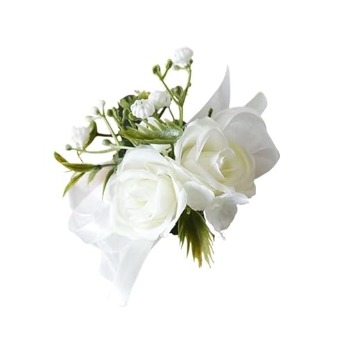 HESHUWEN Blumenarmband 1 Stück Blumen-Ansteckblume for das Handgelenk Boutonniere(F) von HESHUWEN