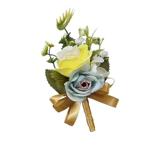HESHUWEN Blumenarmband 1 Stück Blumen-Ansteckblume for das Handgelenk Boutonniere(I) von HESHUWEN