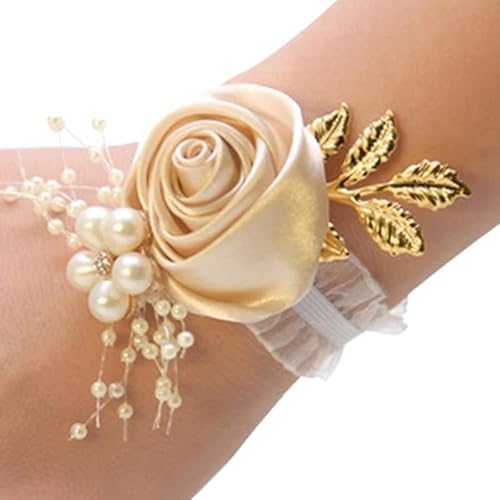 HESHUWEN Blumenarmband 2 Stücke Handgelenk Blume Boutonniere(J) von HESHUWEN