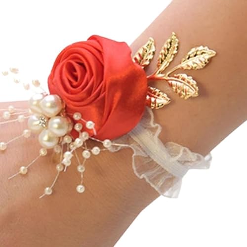 HESHUWEN Blumenarmband 2 Stücke Handgelenk Blume Boutonniere(M) von HESHUWEN