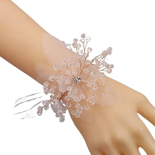 HESHUWEN Blumenarmband 2 Stücke Handgelenk Blumen Accessoire Boutonniere(02) von HESHUWEN