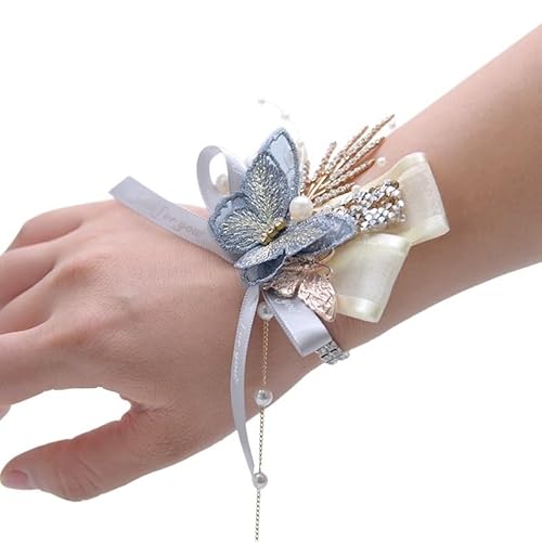 HESHUWEN Blumenarmband Blumen-Ansteckblume fürs Handgelenk Boutonniere(Wrist Corsage A) von HESHUWEN