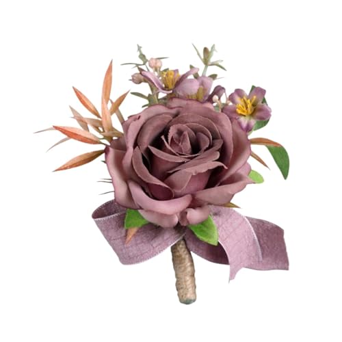 HESHUWEN Blumenarmband Handgelenk Corsage Hochzeit Decor Armband DIY Braut Brautjungfer Blumenstrauß for Anzug Dekoration Homecoming Braut Dusche Jahrestags-Party Boutonniere(Style C) von HESHUWEN