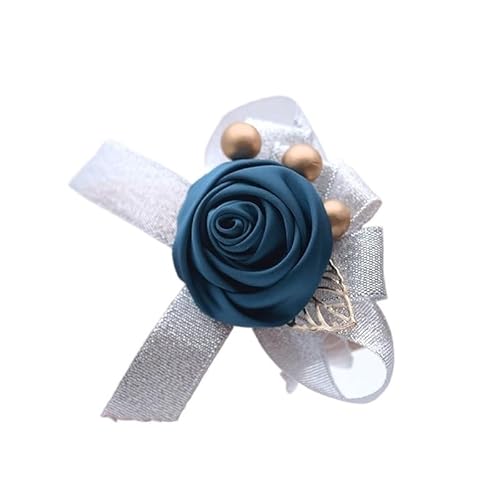 HESHUWEN Blumenarmband Mode Frauen Hochzeit Braut Brautjungfer Handgelenk Blume Armband Boutonniere Braut Handgelenk Corsage Ehe Zubehör Boutonniere(7) von HESHUWEN