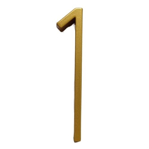 HESHUWEN Hausnummer 125mm Goldene schwimmende Moderne Hausnummer Goldtür Home Adressnummern for Haus Digital Outdoor-Zeichenplatten 5 in. # 0-9. Hausnummernschild(1) von HESHUWEN