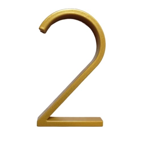HESHUWEN Hausnummer 125mm Goldene schwimmende Moderne Hausnummer Goldtür Home Adressnummern for Haus Digital Outdoor-Zeichenplatten 5 in. # 0-9. Hausnummernschild(2) von HESHUWEN
