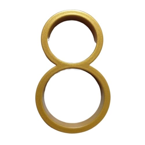 HESHUWEN Hausnummer 125mm Goldene schwimmende Moderne Hausnummer Goldtür Home Adressnummern for Haus Digital Outdoor-Zeichenplatten 5 in. # 0-9. Hausnummernschild(8) von HESHUWEN