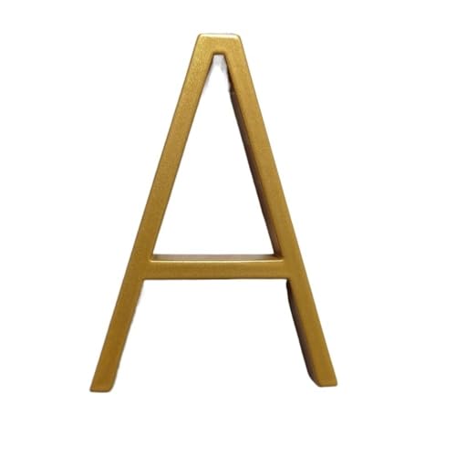 HESHUWEN Hausnummer 125mm Goldene schwimmende Moderne Hausnummer Goldtür Home Adressnummern for Haus Digital Outdoor-Zeichenplatten 5 in. # 0-9. Hausnummernschild(A) von HESHUWEN