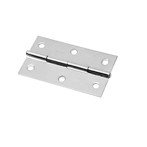 HESHUWEN Scharniere 1/10 stücke Hardware Edelstahl Tür Scharniere Stecker Schublade 6 Montage Löcher for Möbel Bücherregal Fenster Schrank Zubehör Scharniere Klappbar(1 PCS) von HESHUWEN