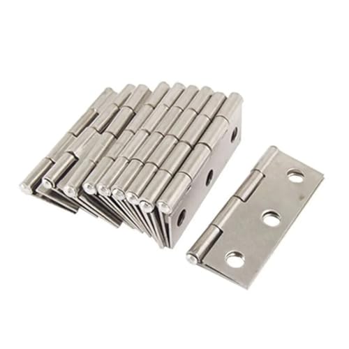 HESHUWEN Scharniere 10 PCS Edelstahl Tür Scharniere Anschlüsse Schublade Scharnier for Möbel Bücherregal Fenster Schrank Tür Zubehör Hardware Scharniere Klappbar von HESHUWEN