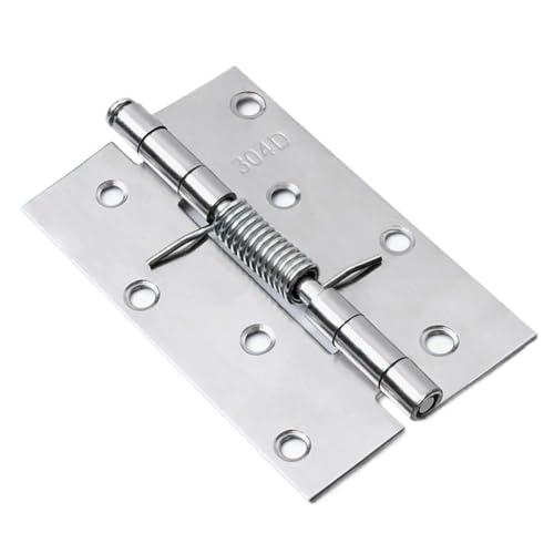 HESHUWEN Scharniere 2 Pcs Edelstahl Tür Scharniere Mit Feder Schrank Fenster Tür Klapp Scharniere Möbel Liefert Zubehör Scharniere Klappbar(3 Inch) von HESHUWEN