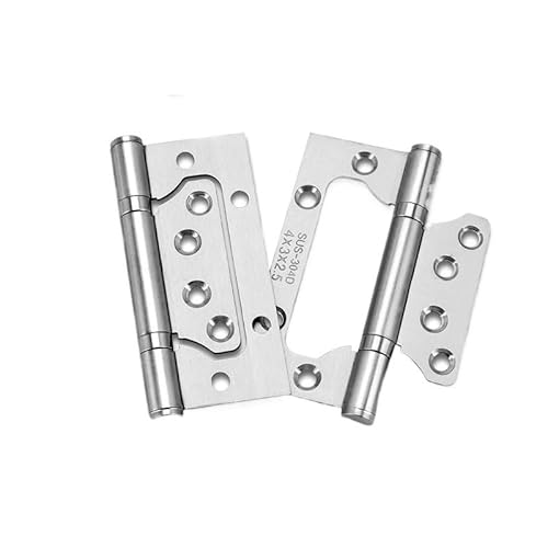 HESHUWEN Scharniere 2 Pcs Möbel Tür Scharniere Tür Verdickung Stumm Scharniere Zubehör 4 "5 Zoll Scharniere Klappbar(5 inch 3.0) von HESHUWEN
