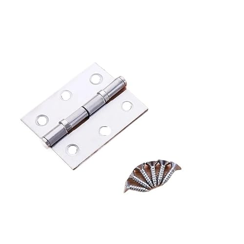 HESHUWEN Scharniere 2 Stück Türscharniere mit geräuschdämpfendem Lager, verdickte Schranktürscharniere, 2 "3" Zoll, Tür- und Fensterbeschläge aus Edelstahl Scharniere Klappbar(2 inches) von HESHUWEN