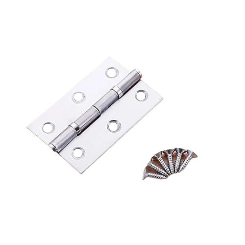 HESHUWEN Scharniere 2 Stück Türscharniere mit geräuschdämpfendem Lager, verdickte Schranktürscharniere, 2 "3" Zoll, Tür- und Fensterbeschläge aus Edelstahl Scharniere Klappbar(2.5 inches) von HESHUWEN