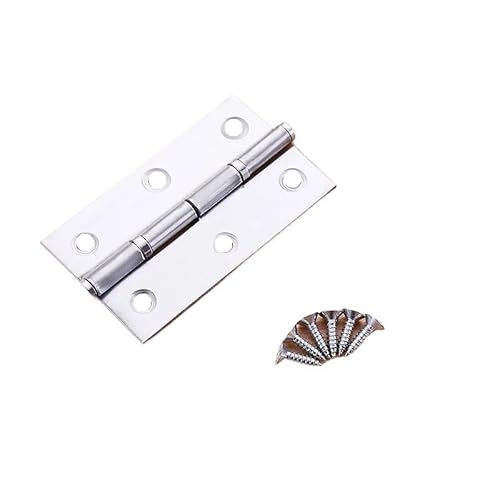 HESHUWEN Scharniere 2 Stück Türscharniere mit geräuschdämpfendem Lager, verdickte Schranktürscharniere, 2 "3" Zoll, Tür- und Fensterbeschläge aus Edelstahl Scharniere Klappbar(3 inches) von HESHUWEN