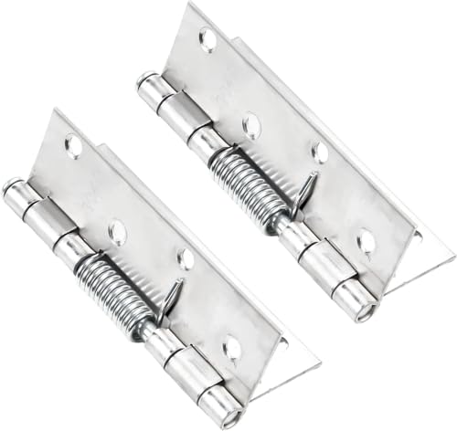 HESHUWEN Scharniere 2 stücke Frühling Tür Scharniere Edelstahl Tür Scharniere Möbel Hardware Scharniere Klappbar(2inch) von HESHUWEN