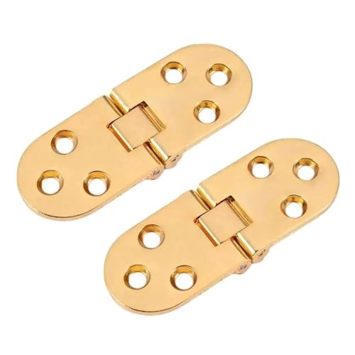 HESHUWEN Scharniere 2PC Türscharniere Zinklegierung Bündigscharniere 180 Grad Schrankscharniere Tür Halbkreisscharniere Möbelzubehör Scharniere Klappbar(Color 1) von HESHUWEN