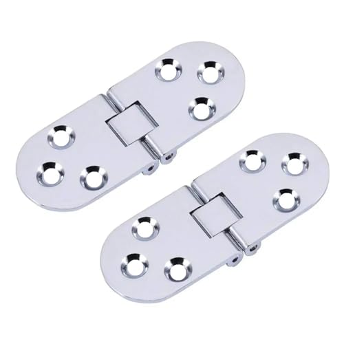 HESHUWEN Scharniere 2PC Türscharniere Zinklegierung Bündigscharniere 180 Grad Schrankscharniere Tür Halbkreisscharniere Möbelzubehör Scharniere Klappbar(Color 2) von HESHUWEN
